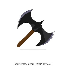 Ilustración de elemento de Vector de hoja de hacha de madera. Elemento de recurso gráfico de diseño de hoja de hacha aislado
