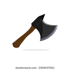 Ilustración de elemento de Vector de hoja de hacha de madera. Elemento de recurso gráfico de diseño de hoja de hacha aislado
