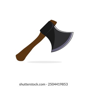 Ilustración de elemento de Vector de hoja de hacha de madera. Elemento de recurso gráfico de diseño de hoja de hacha aislado