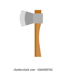 Wooden axe flat icon vector