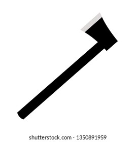 Wooden axe icon vector 