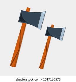 Wooden axe vector illustration