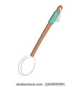 Escurrimiento de la mano de la ilustración del vector del barbecho de madera