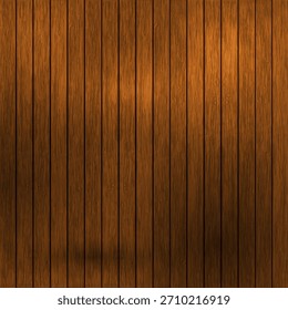 A wooden backdrop with vertical brown panels. The natural wood texture offers warm shadows and soft lighting. A realistic wooden wall or floor backdrop for banners, presentations, advertising layouts 