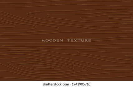 Wooden background . Abstract background.  Brown background with curved lines. 