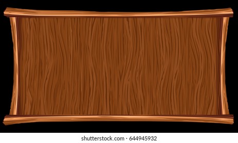 Wooden background, banner. Vector illustration