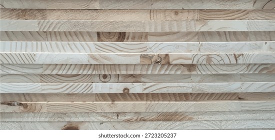 Fundo de madeira. Placas de madeira. Textura de tábuas e toras de madeira. Materiais para construção e design de interiores.