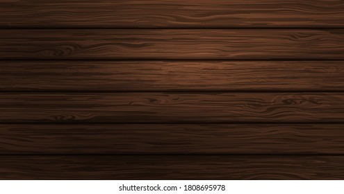 Wooden background. Brown wooden planks. Vector backdrop for photo.