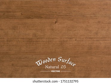 Wooden Background -  Classic Brown Wood  - Vintage Rustic Wood Surface - Wood Vector