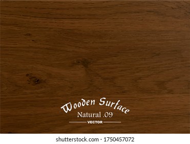 Wooden Background -  Dark Vintage Rustic Wooden Surface - Wood Vector