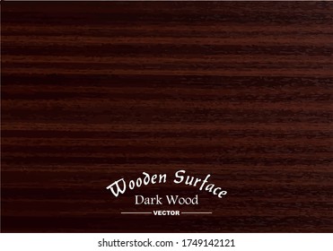 Wooden Background -  Dark Wood  - Vintage Rustic Wood Surface - Wood Vector