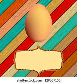 Wooden background with Easter eggs.  + EPS8 vector file