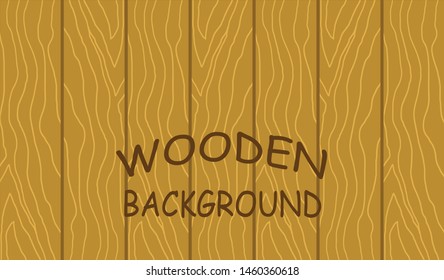 Wooden Background Flat Illustration Vector