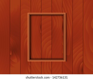 Wooden background with frame overlay