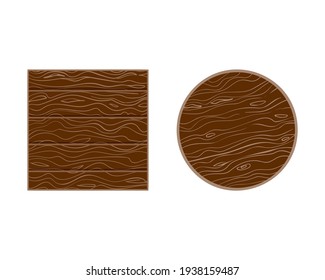 Wooden background. Key chain pattern. Square, round shapes vector illustration. Decorative panel. Laser cutting file.