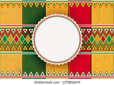 Wooden background with mexican ornaments for the Cinco de Mayo. Eps 10 vector file.
