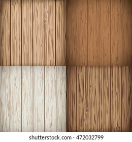 Wooden background set. Wood background. Vector illustration
