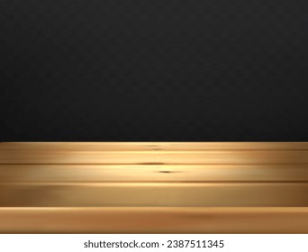 Wooden background with space for text. Vector illustration. Eps 10