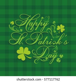 Wooden background with St.Patrick day. Saint Patrick's Day Typographic Background