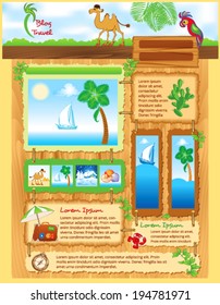 wooden background for travel template