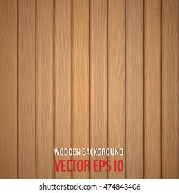 Wooden background. Vector background with vertical wooden boards. Vector illustration for your graphic design.