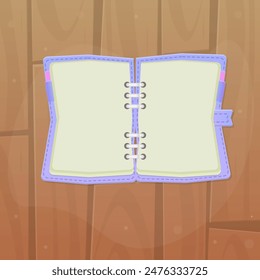 Wooden Background Wallpaper Nature Brown Open Double Blue Purple Note Book Cute Cartoon Colorful Vector Design
