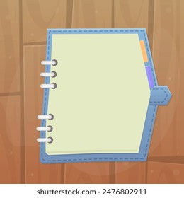 Wooden Background Wallpaper Nature Brown Open Blue Note Book Sheet Cute Cartoon Colorful Vector Design