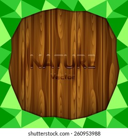 Wooden background with water text