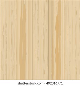 Wooden background. Wood texture, pine board. Vector illustration