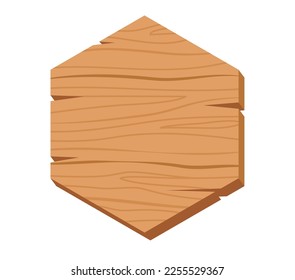 wooden badge banner, wooden plank plate