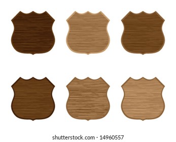 Wooden badges