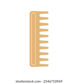 Wooden bamboo comb. An element of the efco-friendly lifestyle. Plastic-free life concept