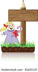wooden banner
