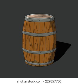 wooden barrel
