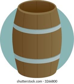 wooden barrel