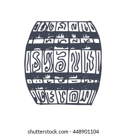 wooden barrel