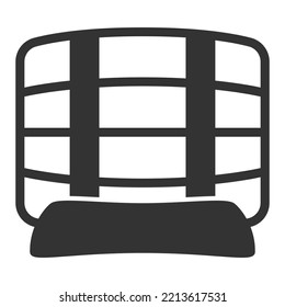 Wooden barrel with beer - icon, illustration on white background, glyph style