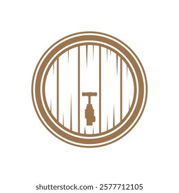 Wooden barrel cap Sign Symbol Icon Logo Vector