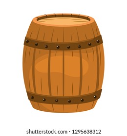 Wooden Barrel Cartoon