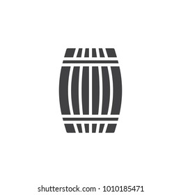 Wooden barrel cellar icon vector, filled flat sign, solid pictogram isolated on white. Wine barrel symbol, logo illustration.