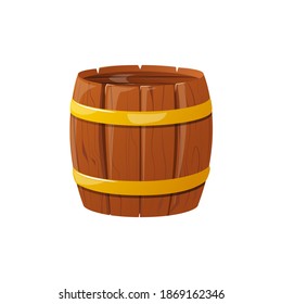 Wooden barrel, container for storing drinks, honey, gunpowder. A barrel for the maturation of rum, beer, wine, cognac.