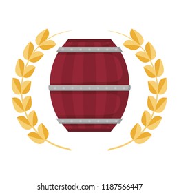 wooden barrel drink liquor rustic emblem