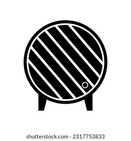  Wooden barrel flat style vector icon