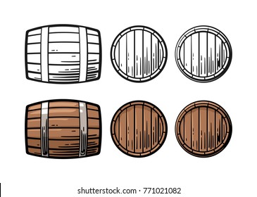 Wooden barrel Royalty Free Vector Image - VectorStock