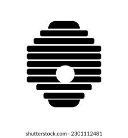 Wooden barrel with honey icon. Editable color. EPS vector file