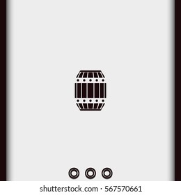 Wooden barrel icon.