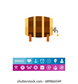 Wooden barrel icon