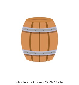 wooden barrel icon of color style design vector template