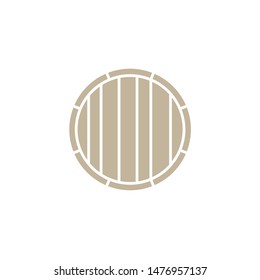 Wooden barrel icon design vector