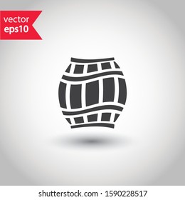 Wooden barrel icon. barrel icon. Barrel flat vector sign. barrel sign